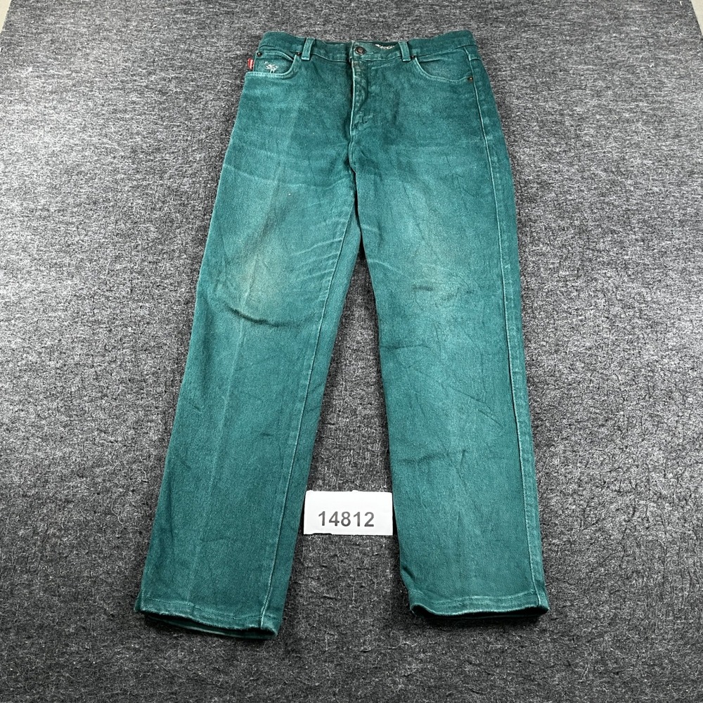 VTG 1980s Joan D'Arc Emerald Jeans Womens 13 Green Denim 5-Pockets  Straight leg